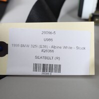 93-98 BMW 318i 323i 325i 328i E36 Sedan Right Front Seat Belt OEM 72118200762