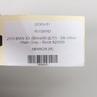 2007-2013 BMW X5 E70 Right Passenger Side View Door Mirror OEM 51167282722