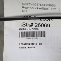 2007-2019 BMW X5 X6 Right Rear Spindle Knuckle Hub 33326770984 OEM