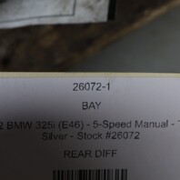 2001-2006 BMW 325i E46 Rear Axle Differential Carrier 5 Speed 33107636994 OEM