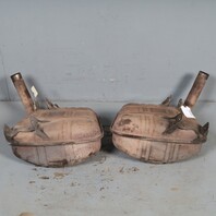 1999-2001 Porsche 911 996 3.4 Muffler Exhaust Set Pair OEM 99611112255 Bypassed