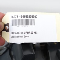 2002-2004 Porsche 911 996 Speedometer Cover Trim Leather Graphite Grey OEM