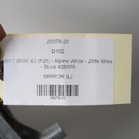 2015-2017 BMW X3 F25 Left Side View Door Mirror OEM