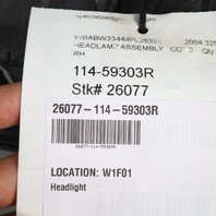 2004-2006 BMW 325ci 330ci Right Xenon Headlight 63127165951 OEM