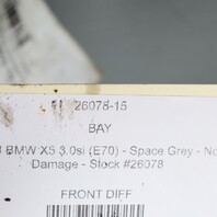 2007-2010 BMW X5 3.0 Front Differential Carrier 4.44 Ratio 31507552532 OEM