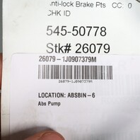 2002-2004 Volkswagen Jetta GLI ABS Anti Lock Brake Pump OEM 1J0907379M