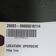 2002-2005 Porsche 911 996 Targa Left Driver A Pillar Trim Molding Grey OEM