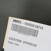2002-2005 Porsche 911 996 Targa Right Driver A Pillar Trim Molding Grey OEM