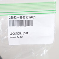 2002-2004 Porsche 911 996 Hazard Flasher Light Switch OEM 99661312001