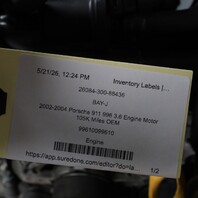 2002-2004 Porsche 911 996 3.6 Engine Motor 105K Miles OEM bored to 4.1