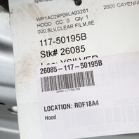 2003-2010 Porsche Cayenne Turbo Hood Crystal Silver OEM 95551101102