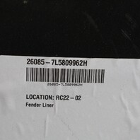 2003-2006 Porsche Cayenne Turbo Right Front Fender Liner OEM 7L5809962H