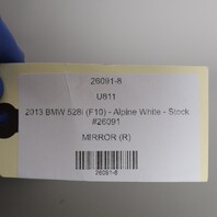 2012-2013 BMW BMW 528i 535i 550i Right Passenger Side View Door Mirror OEM
