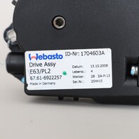 2009 BMW 650i Sunroof Drive Motor 67616922257 OEM