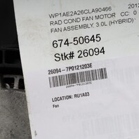 2011-2018 Porsche Cayenne Hybrid Radiator Fan 95810606130 OEM