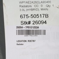 2011-2018 Porsche Cayenne 958 3.0 3.6 Radiator 95810613210 OEM