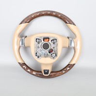 2011-2016 Porsche Cayenne Panamera Multifunction Steering Wheel Beige Walnut OEM