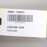 2011-2015 BMW 528i 535i 550i 740i 750i Trunk Lid Lock Latch 51247269543 OEM