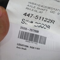 BMW 535iGT 640i 740i Right Rear Axle Shaft CV Joint 33207577508 OEM