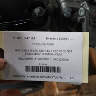 BMW 335i 435i 535i 640i 740i X1 X3 X5 X6 N55 Engine Motor 143K Miles OEM