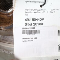 2011-2016 BMW 528i 535i 550i Right Rear Spindle Knuckle Hub 33326793770 OEM