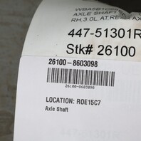 2011-2016 BMW 535i F10 Rear Axle Shaft CV Joint Right 33208603098 OEM