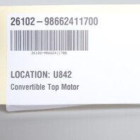 1997-1999 Porsche Boxster Convertible Top Transmission Motor OEM 98662411700