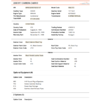 2000 Porsche 911 996 Parts - 3.4L Manual - Specialized German #26108