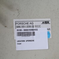 1997-2004 Porsche Boxster 986 Engine Cover Carpet Black OEM 98655103902