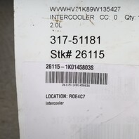 Audi A3 TT Volkswagen Golf Jetta 2.0 Intercooler 1K0145803S OEM