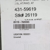 2013-2018 BMW 320i Rear Driveshaft Propeller Shaft OEM 26117609365