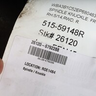 2012-2015 BMW 320i 328i 335i Right Front Spindle Knuckle Hub OEM 31216792288