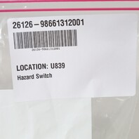 1997-2002 Porsche Boxster 986 Hazard Switch 98661312001 OEM