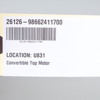 2000-2004 Porsche Boxster 986 Convertible Top Transmission Motor OEM 98662411700
