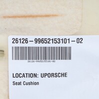 1999-2004 Porsche 911 Boxster Front Seat Backrest Cushion Black OEM