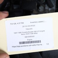 1997-1999 Porsche Boxster 986 2.5 Engine Motor OEM 133k Miles