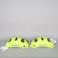 2015-2018 Porsche Cayenne Hybrid Front Brake Calipers Brembo Green OEM