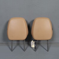 2011-2018 Porsche Cayenne Seat Headrest Front Rear Set Black / Beige OEM