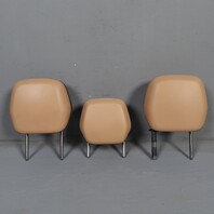 2011-2018 Porsche Cayenne Seat Headrest Front Rear Set Black / Beige OEM