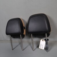 2011-2018 Porsche Cayenne Seat Headrest Front Rear Set Black / Beige OEM