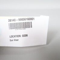 2006-2012 Porsche 911 997 Convertible Right Sun Visor Leatherette Grey OEM