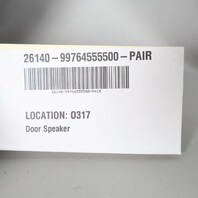05-12 Porsche 911 987 Boxster Cayman BOSE Door Speaker Pair 99764555500 OEM Set