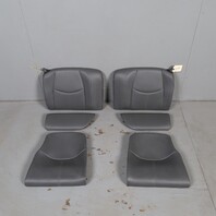 2009 Porsche 911 997 Cabrio Rear Seat Set Upper Lower Grey Leatherette OEM
