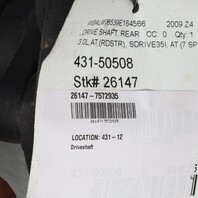 2009-2013 BMW Z4 E89 3.0 Rear Axle Driveshaft OEM 26107572935