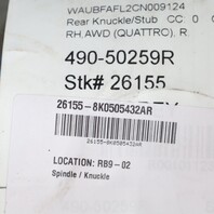 2009-2016 Audi A4 S4 A5 S5 Quattro Right Rear Spindle Knuckle Hub OEM