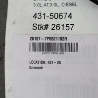 2011-2016 Volkswagen Touareg 3.0/3.6 Rear Driveshaft 7P0521102R OEM