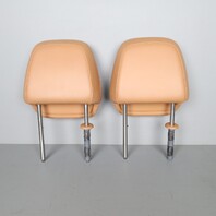 2011-2018 Porsche Cayenne 958 Front Seat Headrest Pair Set Left Right Cognac OEM