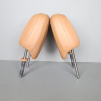 2011-2018 Porsche Cayenne 958 Front Seat Headrest Pair Set Left Right Cognac OEM