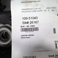 2001-2006 BMW 325i 330i 330ci M3 E46 Radiator Core Support 51717111691 OEM