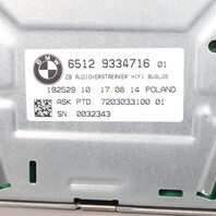 2012-2015 BMW 320i 328i 335i Amp Amplifier 65129334716 OEM